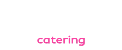 Pink lowercase 'catering' logo