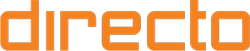 Directo logo in orange outline wordmark