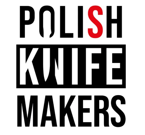 Logo for Polish Knife Makers, with a red 'S' in POLISH highlighted in the wordmark