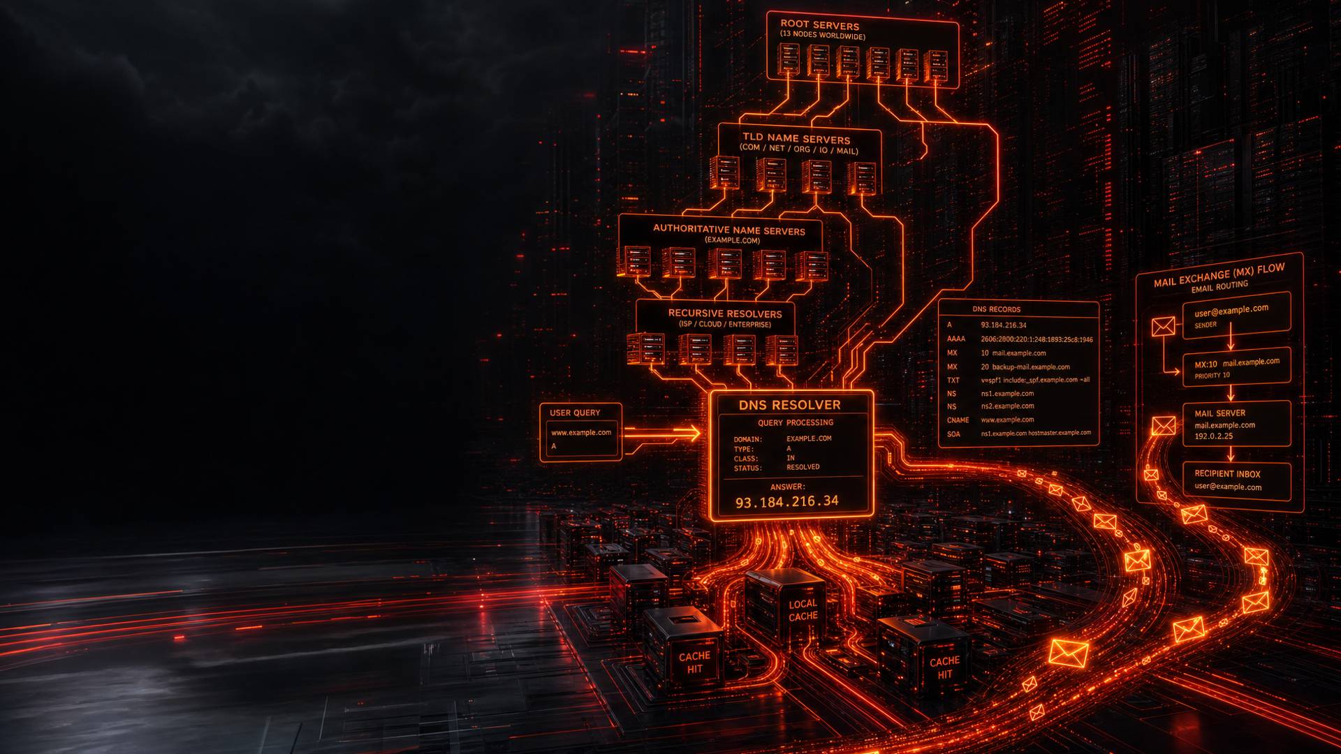 DNS – system łączący domenę internetową z hostingiem, stroną i pocztą firmową