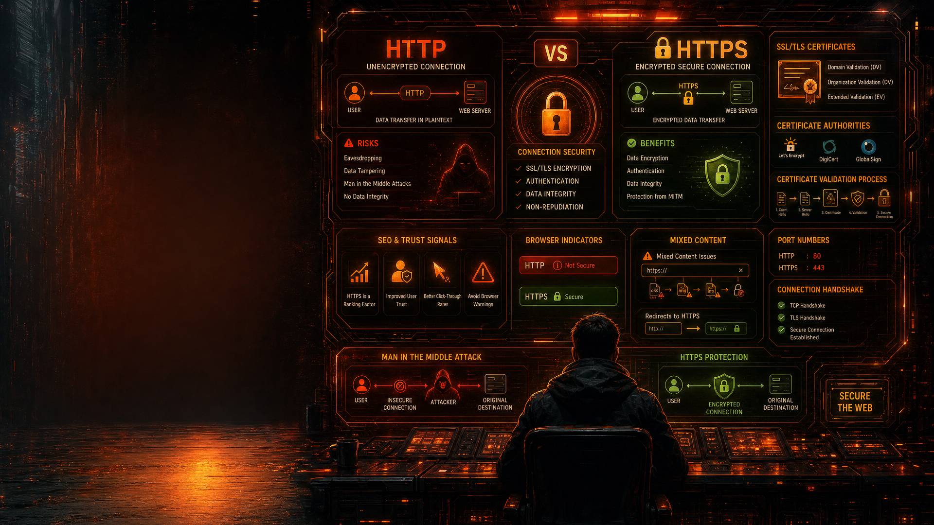 Komunikacja HTTP i HTTPS pomiędzy przeglądarką a serwerem internetowym